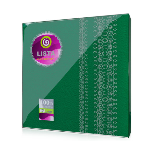 Салфетки<br><span class="marka">"Lista"</span><br><span class="color">интенсив зеленые</span>